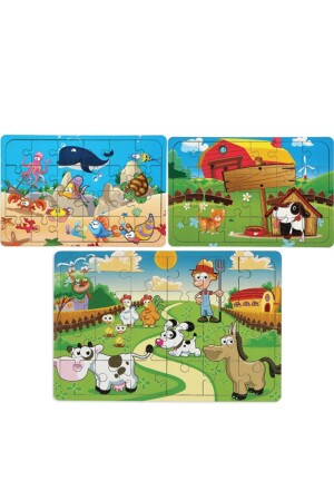 MNZ-3 قطع خشب 24 قطعة التعليمية جيجساو اللغز مجموعة prs-6 - MAKETÇİNİZ