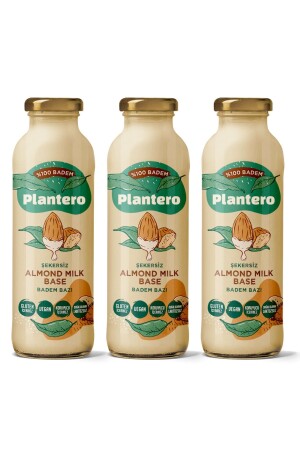 MNZ-3 حزمة حليب اللوز قاعدة حليب الخضروات مركزة (250GR- 100% اللوز - السكر مجانا) - Plantero
