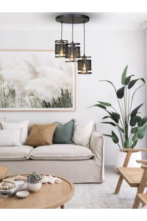 MNZ-3 قطعة الصندوق الأسود مصباح معلق ذهبية حديثة صانديلة غرفة المعيشة صانديلة غرفة الشباب المطبخ المدخل الصناعي3 - avizade