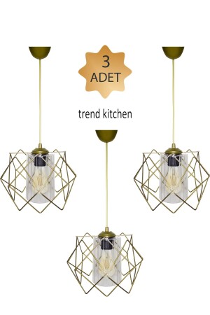 MNZ-3 قطع الذهب تصميم شفاف ميكا الزجاجية الشنارة 3adtprmtşffcm - Trend Kitchen