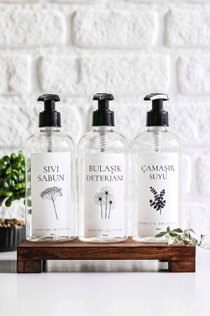 MNZ-3 حزمة زجاجة بلاستيكية شفافة مع مقعد 500 مل ماء الزهور المياه بلاستيكية شفافة مع مقعد - LALEZEN HOME