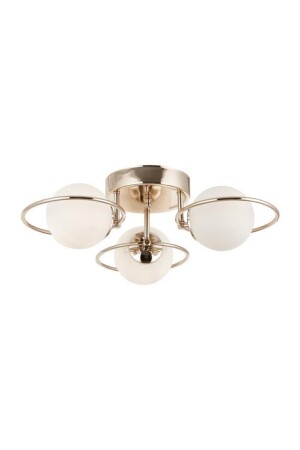 MNZ-3 قطعة زجاج أوبال وردة الذهبية شمعة 5247-3 SR - Eray Aydınlatma