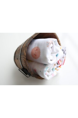 MNZ-3 قطع غطاء المسلين متعدد الأغراض 80x90 سم الأطفال غطاء المسلين حديث الولادة غطاء المسلين الملابس المسلين المبللة - mevababy