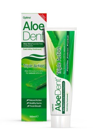 MNZ-3 معجون أسنان فعالة مع الفرق Aloevera - البيضاء الطبيعي دون فلوريد و SLS 100ml ALOE. 01. THU. 002 - AloeDent