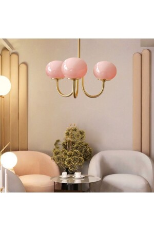 MNZ-3 Arm Pink Star Glass Lamp Pendant ER001 - er lighting design