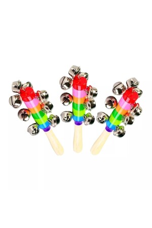 MNZ-3 قطع خشبية جرس ريتل ماراكاس كركليزلي - Circle Toys