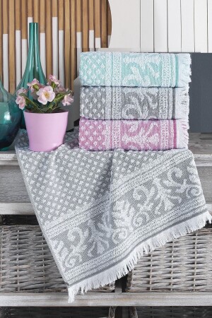 MNZ-3 D أسلحة جاكارد محطمة 3 قطع 50x90 سم من اليد والوجهه منشفة مجموعة 3752356 - Mariva home