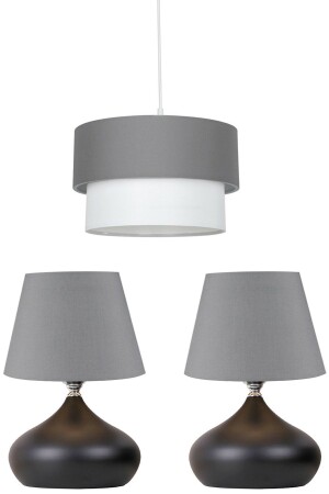 MNZ-3 فخمة شمعة ومظلة مصباح مجموعة أنتراتيت E398 - EvLight