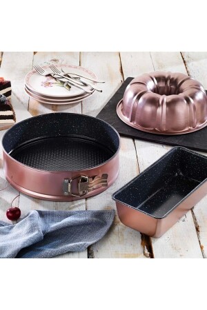 MNZ-3 قطعة كعك الوردة قماش مجموعة FRA5461 - FERHAT ATEŞ