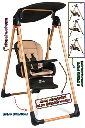 مرحلة MNZ-3 مقعد الأطفال المرتفع المرتفع المرتفع GOLD-GZLMŞ-MAMA2 - ESY LİNE