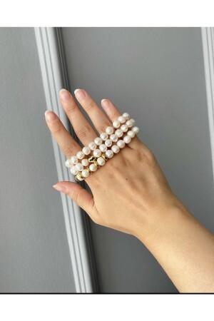 MNZ-3 قطعة حقيقية ثقافة اللؤلؤ سوار Haydaa63839 - MİRSTAR