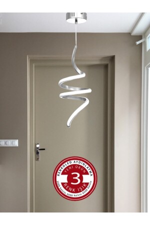 MNZ-3 لون مضيء مصباح معلق حديث LED شمعة الفضة الرمادية القضية المدخل-المرور-الربيع - Renkoled Aydınlatma