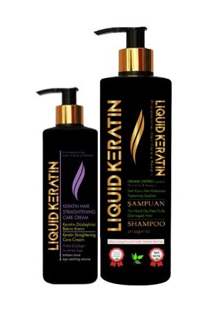 MNZ-3 أشهر الشامبو لتسهيل الشعر + كريم لتسهيل الشعر - مجموعة مضاعفة برازيلية لتنفس الكيراتين الجافة لتسهيل الشعر - Liquid Keratin