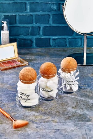 MNZ-3- Piece Ball Capped شفافة الملصقات الزجاجية القماش الأذن والقماش المكياج والقماش المكياج 300 مل FBZ-300ML-3PLUSETTRANSP - FBZhome