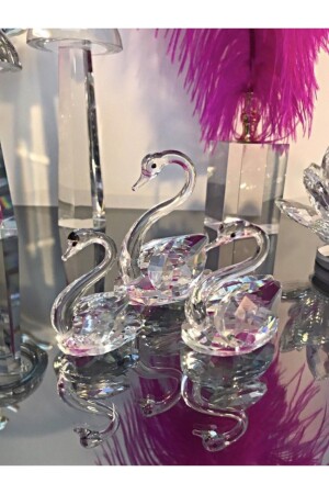 MNZ-3- Piece Crystal Swan حجم صغير - Pekibu