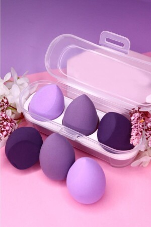 MNZ-3- Piece Makeup Sponge Set بنفش - Mujgan
