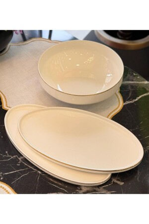 MNZ-3- Piece Porcelain Gold Set صوفي صلاته الحديثة - Onedekor