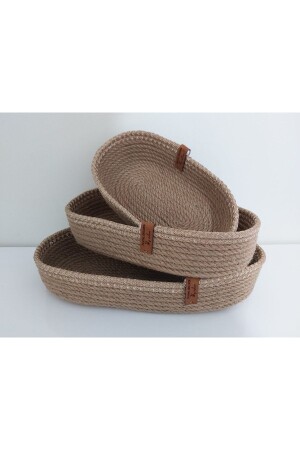 MNZ-3- Piece Wicker Basket Set منظمة منظمة التزين الهدية 1001000009107 - home decors by özlem