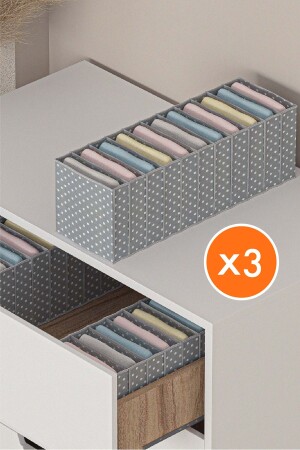 MNZ-3 قطع Polka Dot في الدرج منظمة التنسيق 16x43x14 سم* 3 قطع - She Berrak