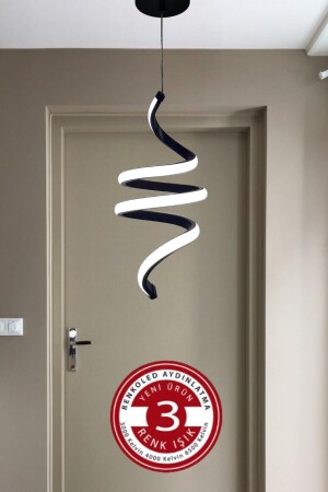 MNZ-3 ألوان مضيئة مصباح معلق حديث أدى شمعة سوداء القياس للدخول، القاعة، الغرفة - Renkoled Aydınlatma