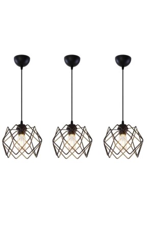 MNZ-3 قطع Silvano بلا زجاج شمعة غرفة المعيشة واحدة ، المطبخ مصباح معلق شمعة Cmsz3 قطع Prizma - Trend Kitchen