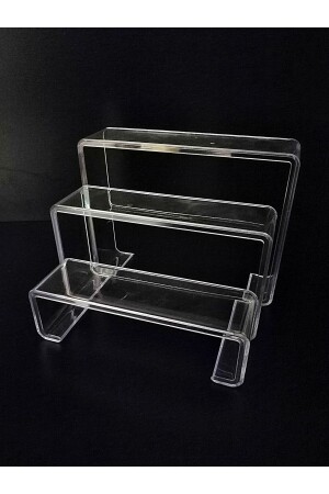 MNZ-3 قطعة سلم Stand - حذاء Stand - 3 قطعة Stand Set Plexi شفاف - Özfiliz Mağaza Ekipmanları