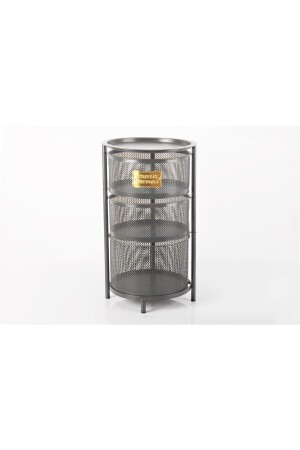 MNZ-3 Tier Collapsible Stainless Crisper Anthracite - Yıldıray Metal