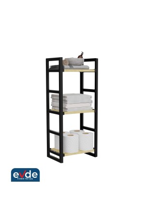 MNZ-3 Tier Super Quality أسود خشب صلب منظمة حمام - Stickwood