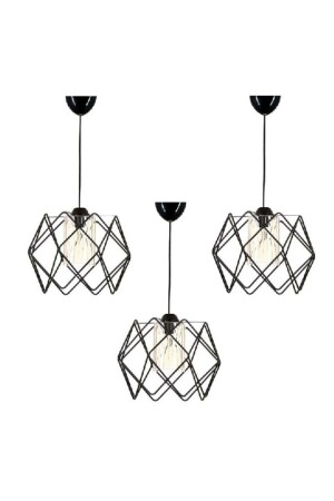 MNZ-3 قطع سوداء جاك أكريليك الزجاج كوكون مصباح معلق شمعة غرفة المعيشة - المطبخ - الممر - المدخل - Trend Kitchen
