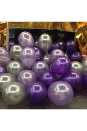 MNZ-30 بالونات المعدنية الأرجوانية-الفضة-الفضية - New Eco