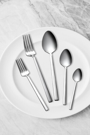 MNZ-30- Piece 6 شخصية طلاء المعدات المعدة Plain Plain 6 شخص - MUTFAKÇIM