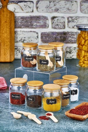 MNZ-300 ml 8 قوارع زجاجية و 8 ملعقة زيوت (65 ملخصة) FBZ-8AD-20CM - FBZhome