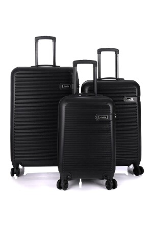 MNZ-3000 Unisex 3-piece حقيبة مجموعة سوداء drn3000 مجموعة - DERİEND