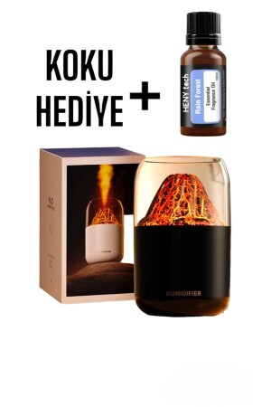 MNZ-300ml جهاز رطب الهواء البخار RGB البركان الديكورية الخفيفة YD2 - pavx
