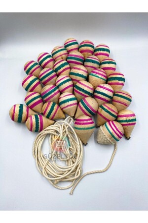 MNZ-30pcs خشبية العبث المتحرك أعلى لعبة الحنين اللعب الطبيعي للأطفال 1-5 مترات العبث المتحرك أعلى لعبة العبث المتحرك - Güzelyüz Avm