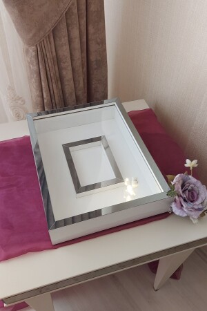 MNZ-30x40 سم LED تصميم أبيض مدخن الصندوق الوردة إطار ذاكرة مع أقسام الصور! - Verda Çerçeve