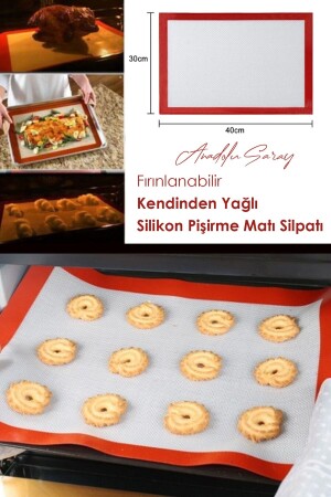 MNZ-30x40 غسيل غسيل سيليكون الذاتي تلقائي الخبز والحمق المتحركة المطبخ Silpat - Anadolu Saray Çarşısı