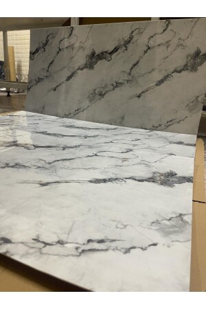 MNZ-30x60 سم أمّة من اللؤلؤة الرخامة نمطية ذاتية الالتصقّة الرغوة السيراميكية حمام WC غطاء PVC الجدار ل - Bien Home