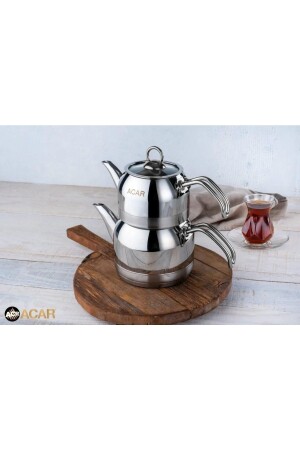 MNZ-311 Armin متوسط الحجم مجموعة علبة شاي الفولاذ - Inox 19558 - ACAR