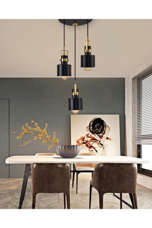 MNZ-3125-3a Sifas 3-piece pendant lamp شمعة شمعة سوداء 3125-3A - Özcan Aydınlatma
