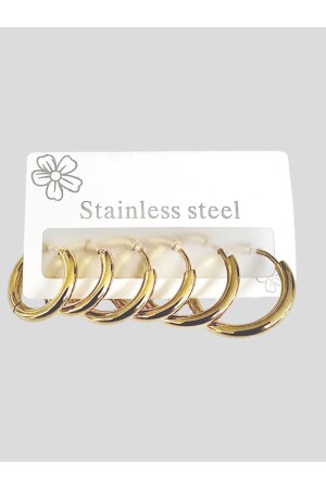 MNZ-316L فولاذ مجموعة علبة الأذن الذهبية لون 6 قطعة (3 مقاس مختلف) - Mazen