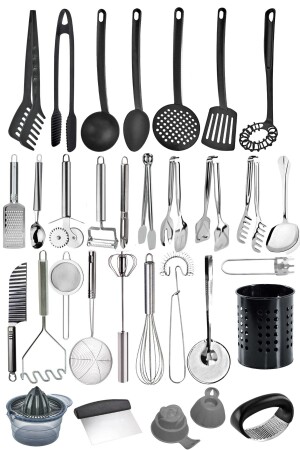 MNZ-32 قطعة اللادل العنقية المطبخ الكولاندر المجموعة الخدمة المعدات الخدمة المعدات الخدمة الأطعمة المجموعة المنتجات - Mirilliahome