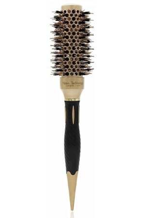MNZ-32 mm-Lom1142 Nano Technology Ceramic Ionic Thermal Blow Dryer Hair Brush مشبك شعر الحصان الطبيعي - Land Of Myth