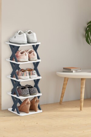 MNZ-321 منظمة رف الحمام المطبخ الحذاء المعدة للاغراض الخمسة - Porsima