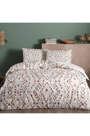 MNZ-3464 Ranforce Joan Double Beige Duvet Cover Set 60251399 8682475041041 - Taç