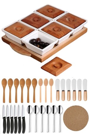 MNZ-35 قطعة طعام الفطور الفاخرة مجموعة الخدمات الخدمية العرض مجموعة LGY-00145 - LaGabya