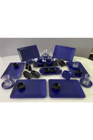 MNZ-36 قطعة سييرا مات كوبالت الإفطار مجموعة AA0084 - Keramika