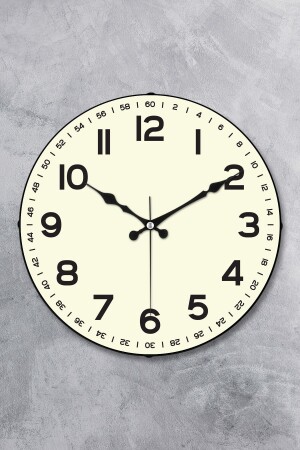 MNZ-36 CM REAL DOMED GLACE FLOWING SECONDS ميكانيكا صامتة ديكوراتيف ATATURK جدار الساعة MR-139 - EMORES