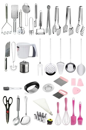 MNZ-36 قطعة مربعة مطبخ اقتصادي المفضلة اللادل Spatula فرك ملعقة Colander Spatula مجموعة T3434987584795 - Homerest