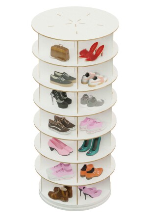 MNZ-360° ركن الأحذية المدوّرة -مُدحّر - برج الأحذية المدوّرة - Mionte Flat-Pack